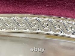 De Lamerie China Caravel Pattern Encrusted Edge Lay Silver Plated Tray 14
