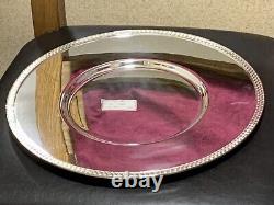De Lamerie China Caravel Pattern Encrusted Edge Lay Silver Plated Tray 14