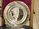 De Lamerie Heavily Encrusted Fleur De Lys Red Silver Plated Tray + Dust Bag 14