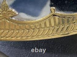 De Lamerie Heavily Encrusted Fleur De Lys Red Silver Plated Tray + Dust Bag 14