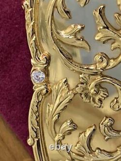 De Lamerie Royale Pat Heavily Encrusted Gilt Lay & Jewels Silver Plated Tray 14