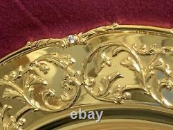 De Lamerie Royale Pat Heavily Encrusted Gilt Lay & Jewels Silver Plated Tray 14
