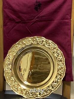 De Lamerie Royale Pat Heavily Encrusted Gilt Lay & Jewels Silver Plated Tray 14