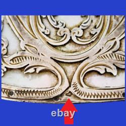 Decoration on mother of pearl solid silver plate knights decor in monogram armor