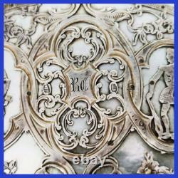 Decoration on mother of pearl solid silver plate knights decor in monogram armor