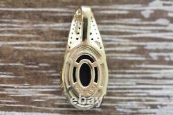 Designer Bbj Black Opal Triplet Sterling Silver 925 Pendant Gemstone Gold Plated