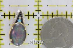 Designer Bbj Black Opal Triplet Sterling Silver 925 Pendant Gemstone Gold Plated