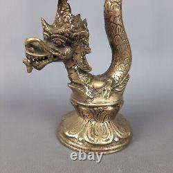 Dragon sculptures candle holders Indonesian vintage pair candle holders mid'900