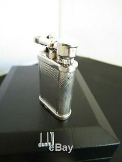 Dunhill Lighter Mini Unique Silver Plated Original Box Excellent Condition
