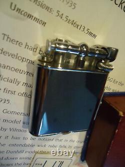 Dunhill Unique PIPE Lighter Silver Plated Original Box/Leaflets Excellent