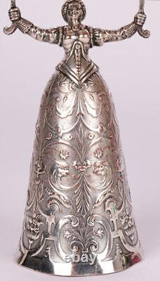 Dutch Antique Fine Silver-Plated Marriage Wager Cup