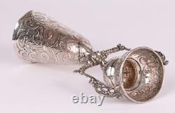 Dutch Antique Fine Silver-Plated Marriage Wager Cup