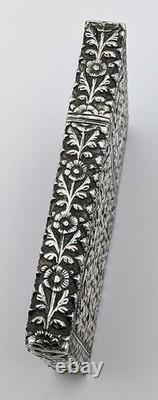 ELKINGTON & CO INDIAN STYLE SILVER PLATE CALLING CARD CASE c1870