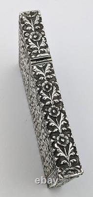 ELKINGTON & CO INDIAN STYLE SILVER PLATE CALLING CARD CASE c1870