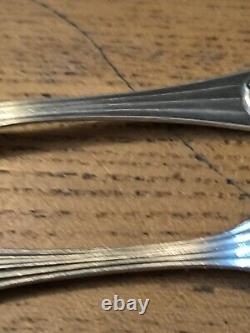 ERCUIS Jewel Case Twelve Spoons Coffee Mocha silver plated Pattern Rib And Beads