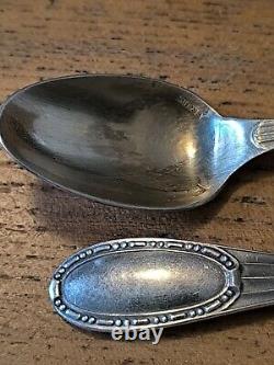 ERCUIS Jewel Case Twelve Spoons Coffee Mocha silver plated Pattern Rib And Beads
