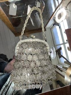 Early 1900's Chinese Silver Plate Filigree Purse