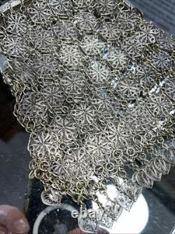 Early 1900's Chinese Silver Plate Filigree Purse