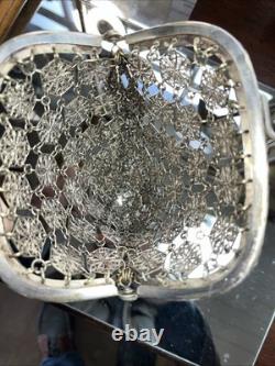 Early 1900's Chinese Silver Plate Filigree Purse