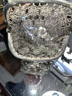 Early 1900's Chinese Silver Plate Filigree Purse