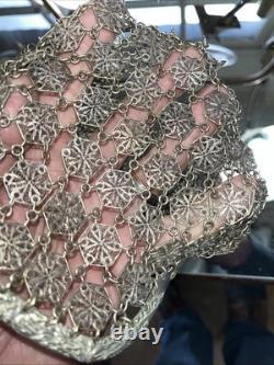 Early 1900's Chinese Silver Plate Filigree Purse