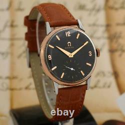 Early 1939' Original Omega Gold Plated Bezel Manual Wind Cal 30t2 Gents Watch