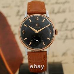 Early 1939' Original Omega Gold Plated Bezel Manual Wind Cal 30t2 Gents Watch