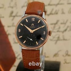 Early 1939' Original Omega Gold Plated Bezel Manual Wind Cal 30t2 Gents Watch