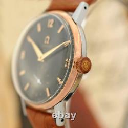 Early 1939' Original Omega Gold Plated Bezel Manual Wind Cal 30t2 Gents Watch