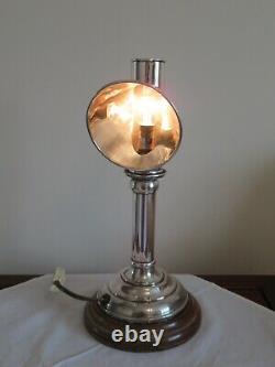 Early 20th Century Converted To Electric Silver Plated Students Desk Lamp