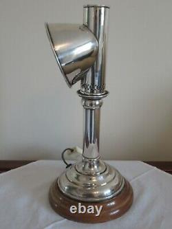 Early 20th Century Converted To Electric Silver Plated Students Desk Lamp