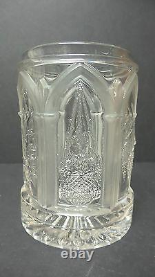 Early American Pattern Glass Pickle Castor AURORA Silver Plate Stand