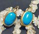 Earrings Turquoise Vintage Silver 875 samples Gold Plating? USSR