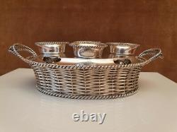 Eggbox, Basket, Silver Metal, England, early 20th century