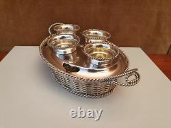 Eggbox, Basket, Silver Metal, England, early 20th century