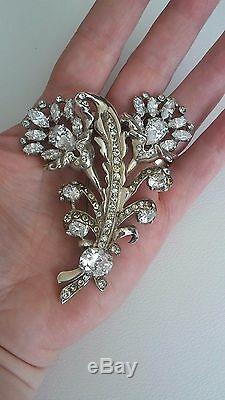 Eisenberg Sterling Original ca. 1948 Fur Pin LARGE Silver and plated over