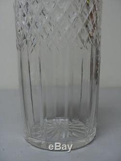 Elegant 3-bottle Tantalus, Tall Crystal Decanters & Silver Plate Stand