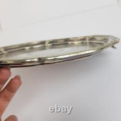 Elkington & Co Silver Plated Footed Salver Tray Engraved 2212 Antique 26cm