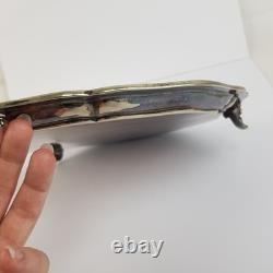 Elkington & Co Silver Plated Footed Salver Tray Engraved 2212 Antique 26cm