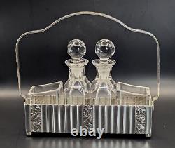 Emanuel Josef Margold Wolkenstein & Gluckselig Cruet Set Glass Secessionist