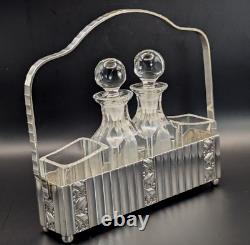 Emanuel Josef Margold Wolkenstein & Gluckselig Cruet Set Glass Secessionist