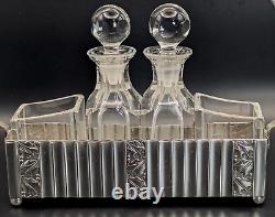 Emanuel Josef Margold Wolkenstein & Gluckselig Cruet Set Glass Secessionist