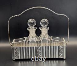 Emanuel Josef Margold Wolkenstein & Gluckselig Cruet Set Glass Secessionist