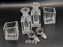 Emanuel Josef Margold Wolkenstein & Gluckselig Cruet Set Glass Secessionist