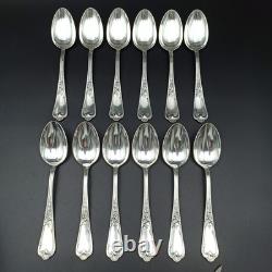 Ercuis 12 Silver Plated Table Spoons Model Dubarry / Du Barry