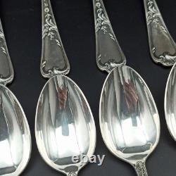 Ercuis 12 Silver Plated Table Spoons Model Dubarry / Du Barry