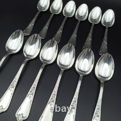 Ercuis 12 Silver Plated Table Spoons Model Dubarry / Du Barry