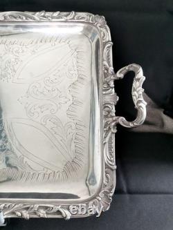 Ercuis Large Silver-Plated Bronze Tray Circa 1880 Excellent Condition
