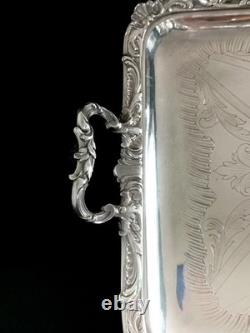 Ercuis Large Silver-Plated Bronze Tray Circa 1880 Excellent Condition