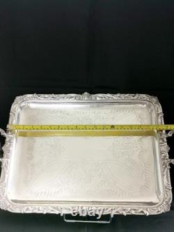 Ercuis Large Silver-Plated Bronze Tray Circa 1880 Excellent Condition